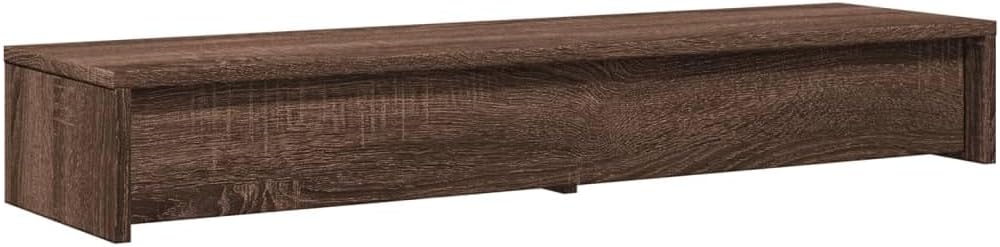 Monitorständer mit Schubladen, 100 x 27 x 15 cm Braune Eiche