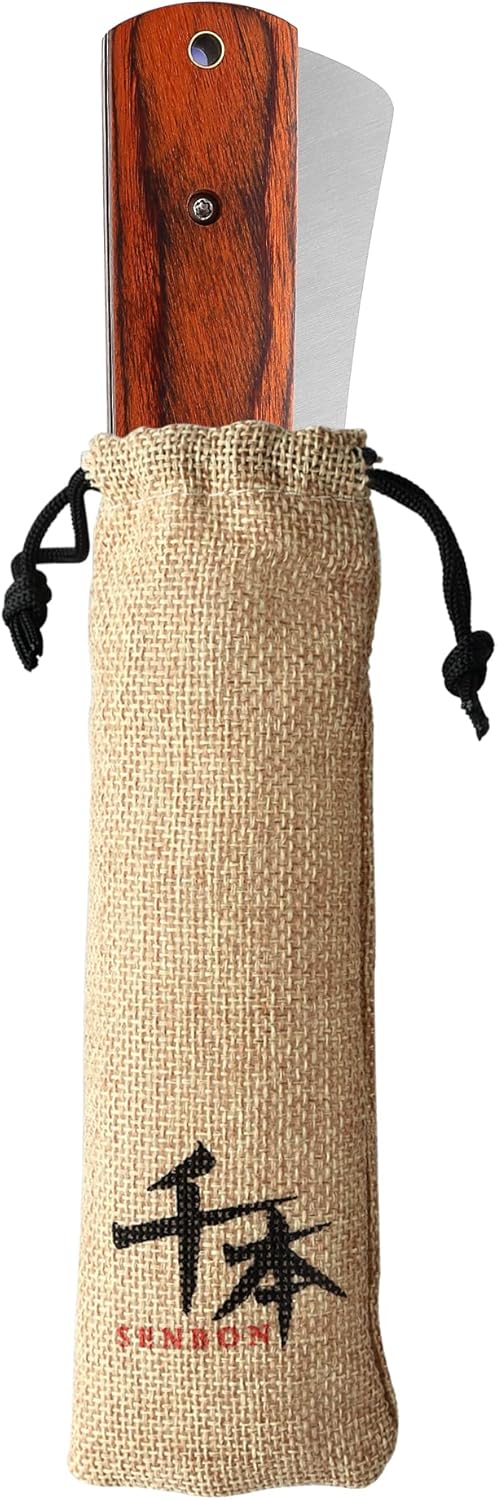 Faltbares Camping-Kochmesser, Farbe Holz Nakiri