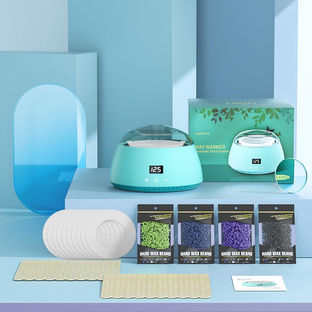 Professionelles Waxing Set mit LCD-Display, Blau 21*21*15cm