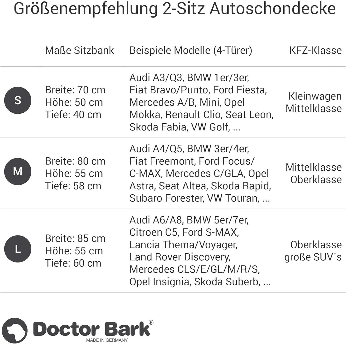 Autoschondecke, M | 2er Sitz / Grau