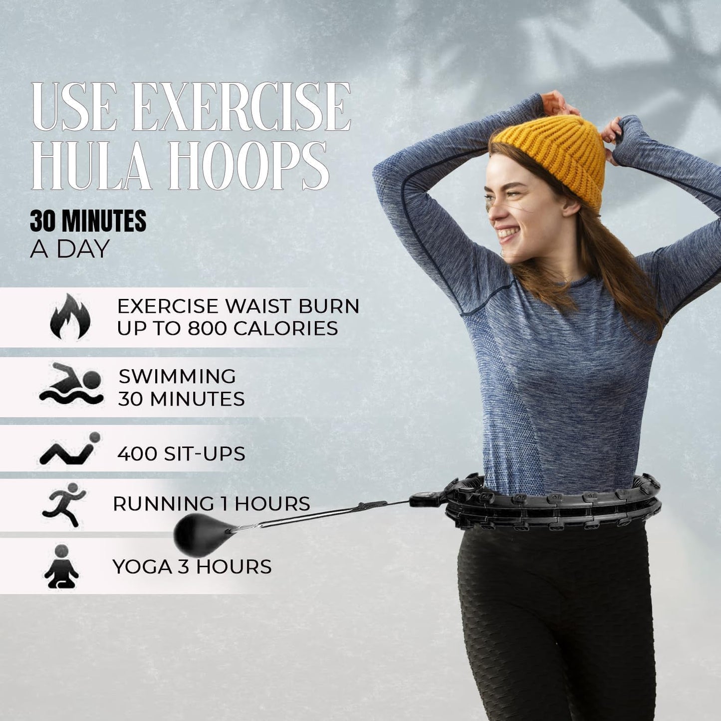 Smart Hula Hoop mit 27 abnehmbaren Gliedern