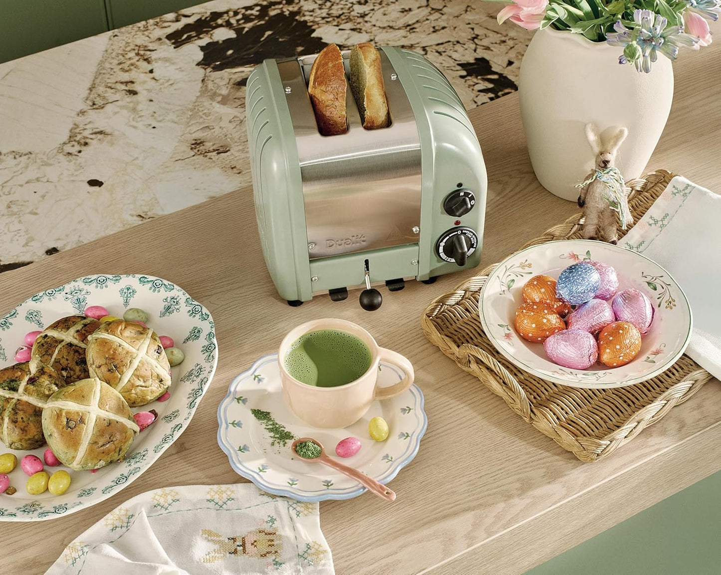 Newgen Toaster mit ProHeat-Heizelementen, 2-Scheiben, 2 Scheiben Salbeigrün
