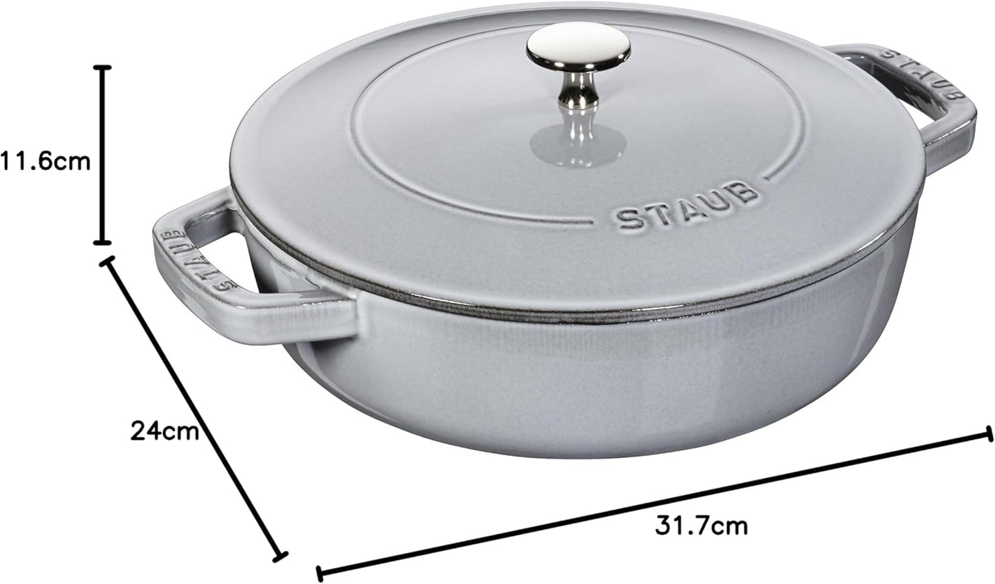 Bräter mit Chistera Drop-Structure, Graphitgrau 24 cm