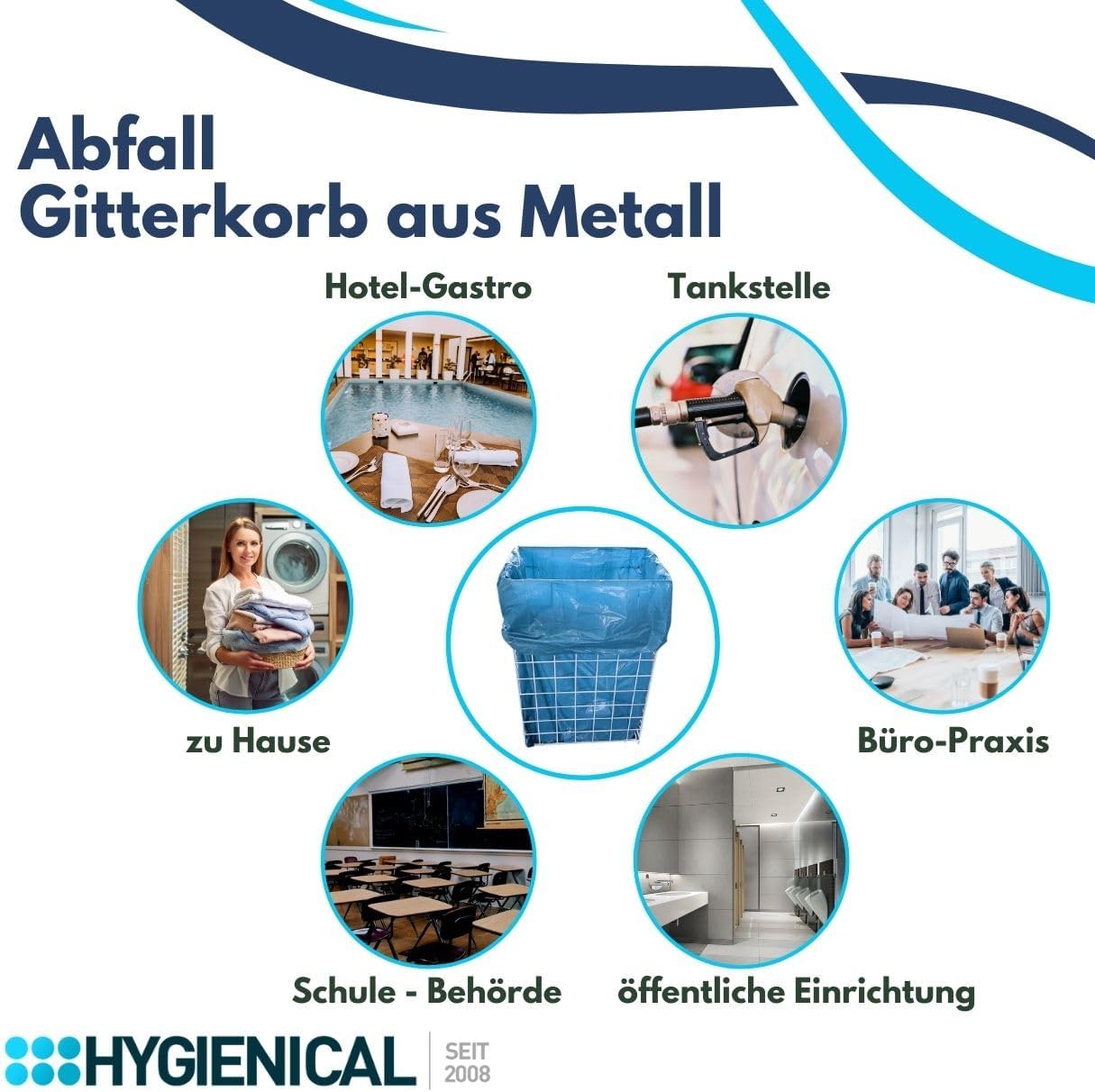 Metallgitterkorb für Müllbeutel