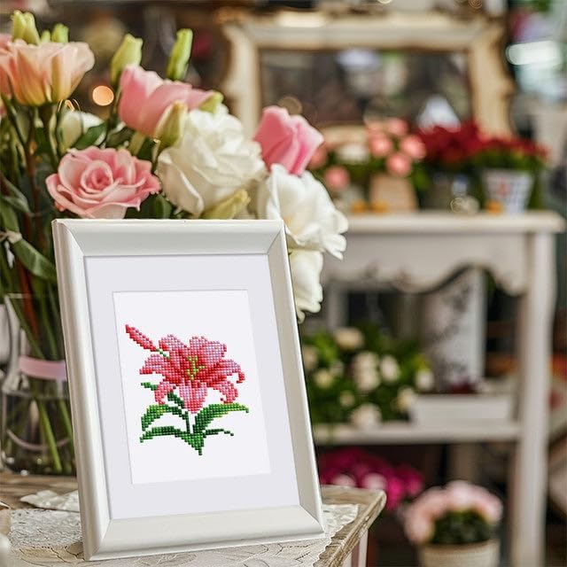 Mini Serie Diamond Painting Set mit 12 Stück, Blumen 2 PROBLEMYOUMUSTCHECK