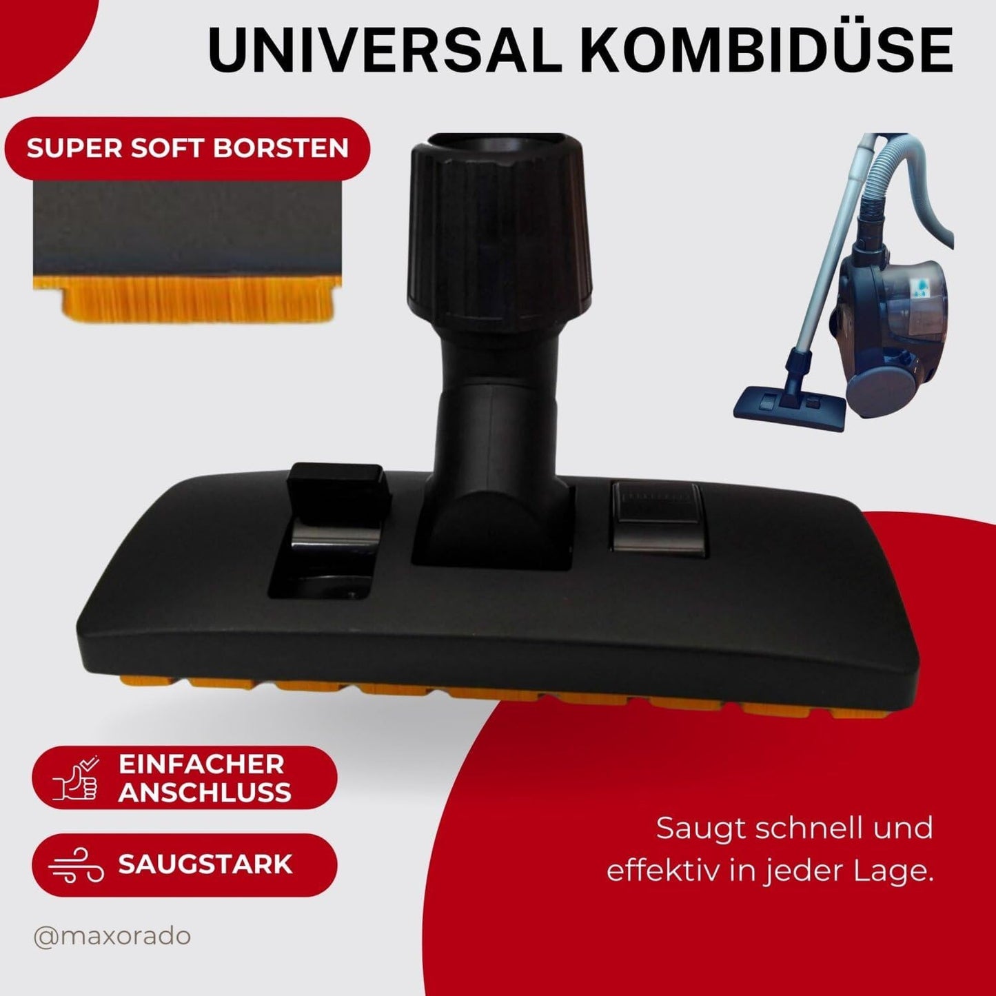 Staubsaugerdüsen-Set, Universal Kombidüse Set