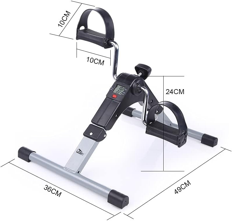 Mini Heimtrainer mit einstellbarem Widerstand, Schwarz Silber