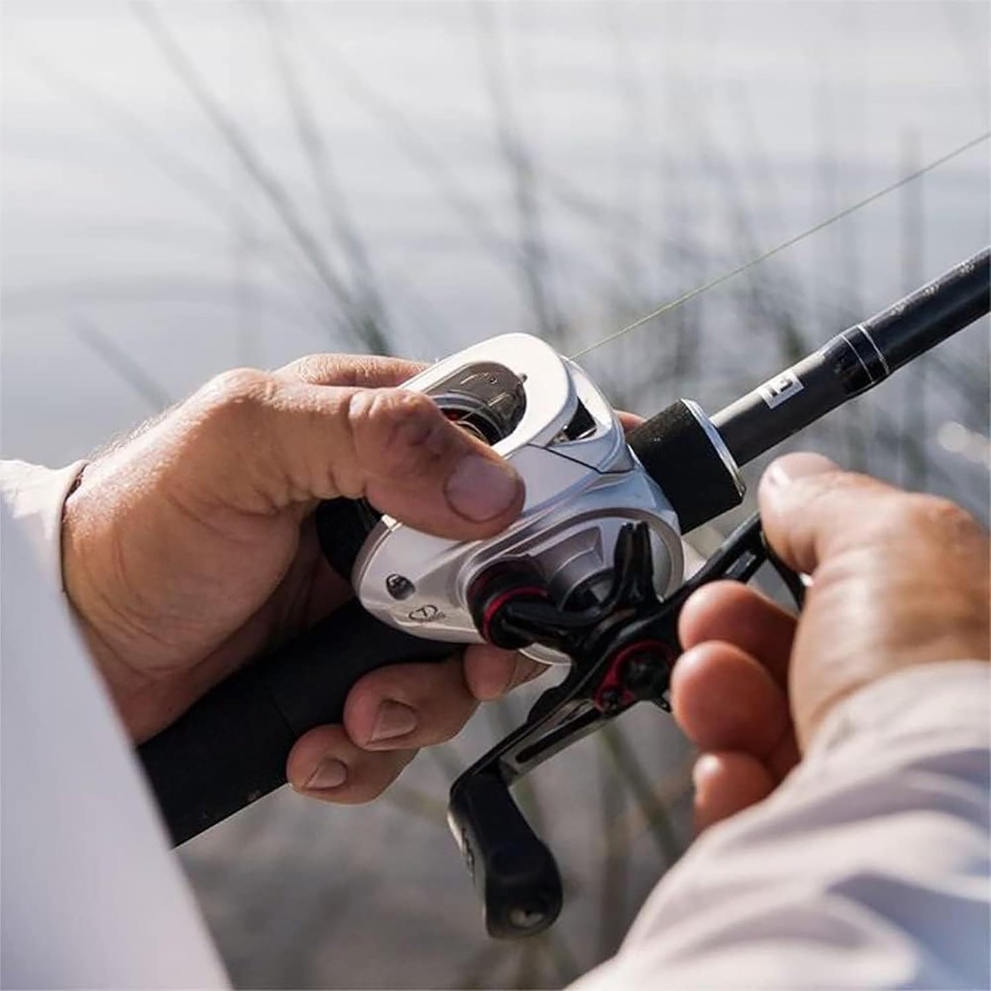 Origin F1 Baitcast Angelrolle für Linkshänder, Linkshänder 6.6:1 Gear Ratio