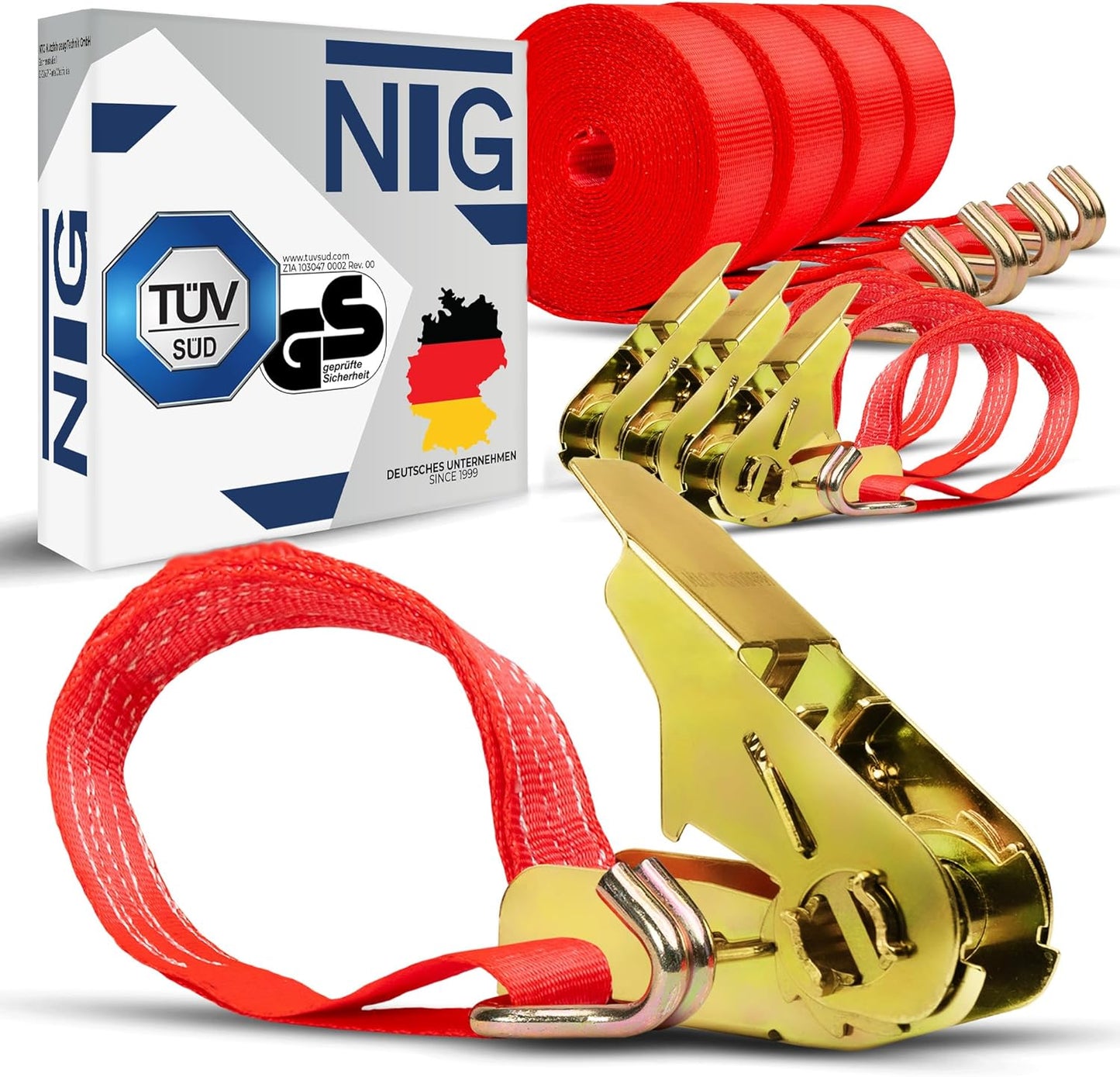 10-teiliges Ratschenspanngurt Set, 10 Stück