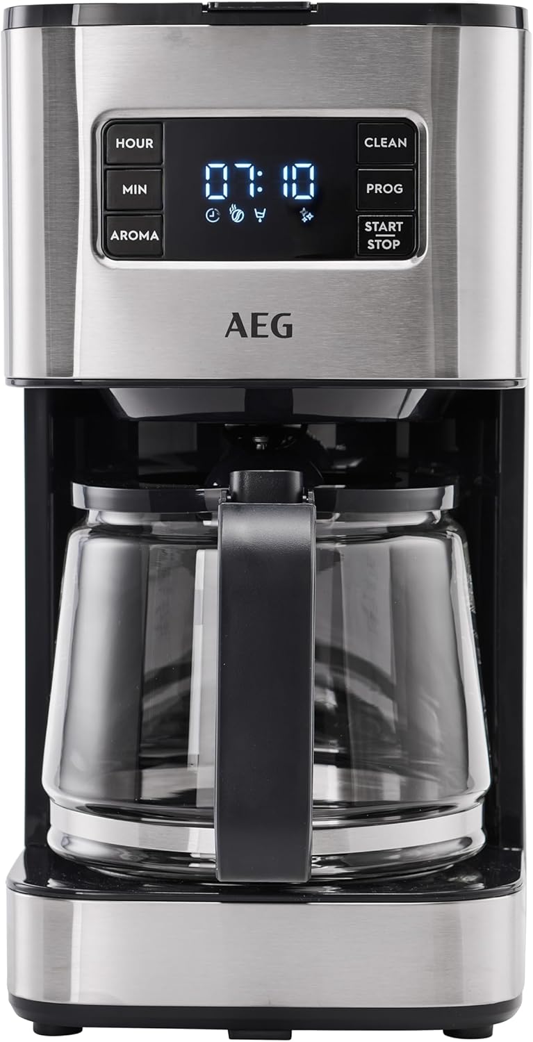 Deli 5 Kaffeemaschine mit Timer und Warmhaltefunktion, Edelstahl