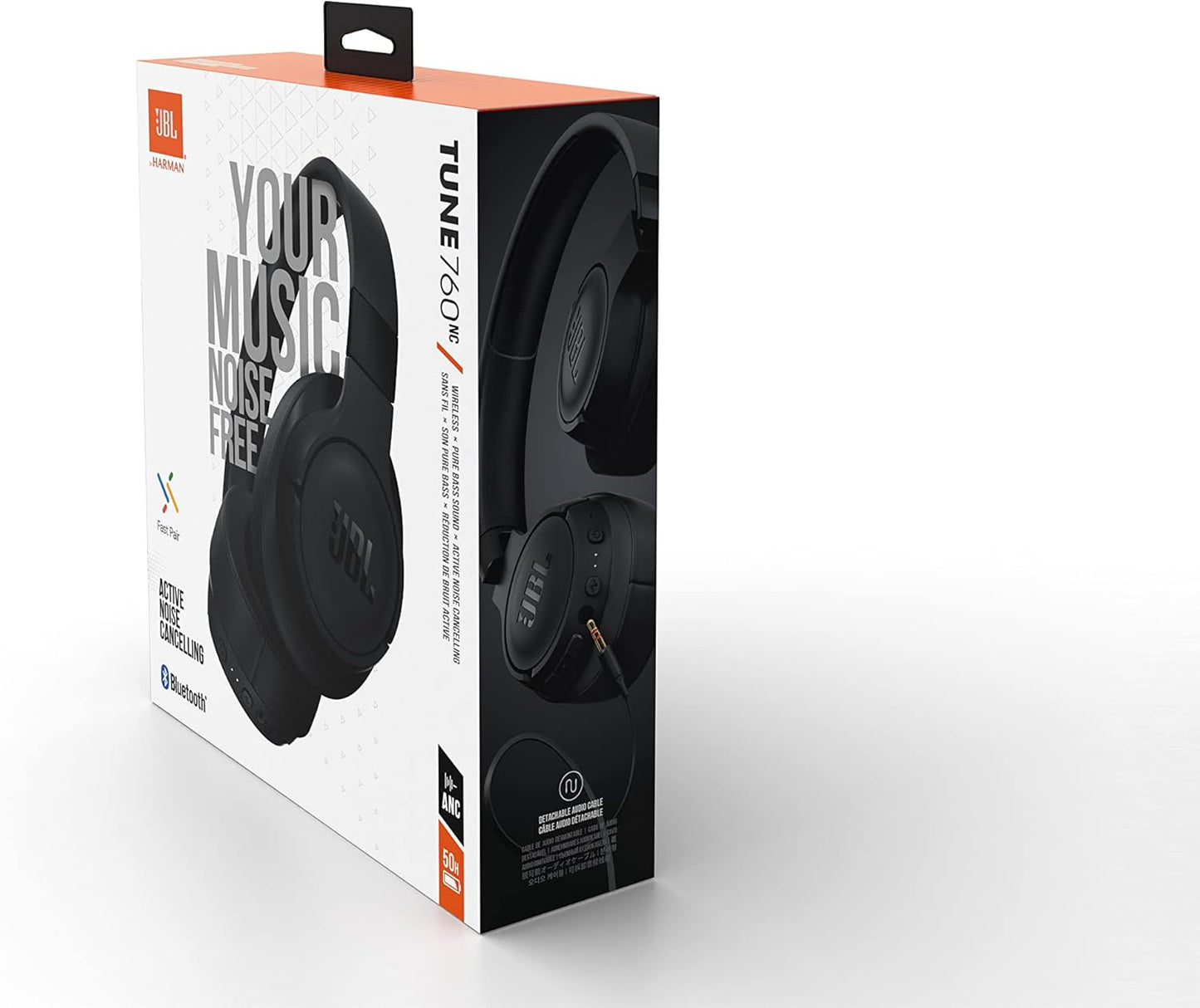 Bluetooth Over-Ear Kopfhörer Tune 760 NC mit Noise-Cancelling, Schwarz