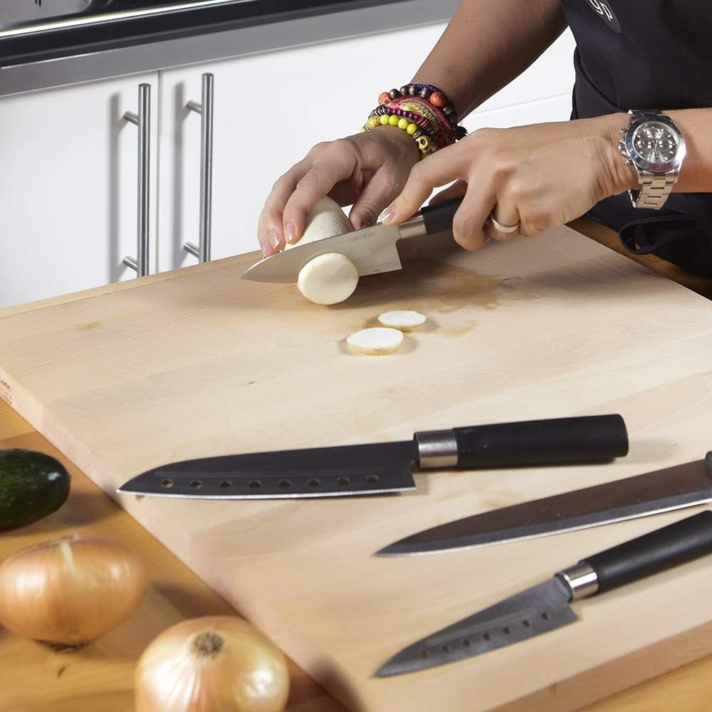 4-teiliges Santoku-Messerset, Zwart