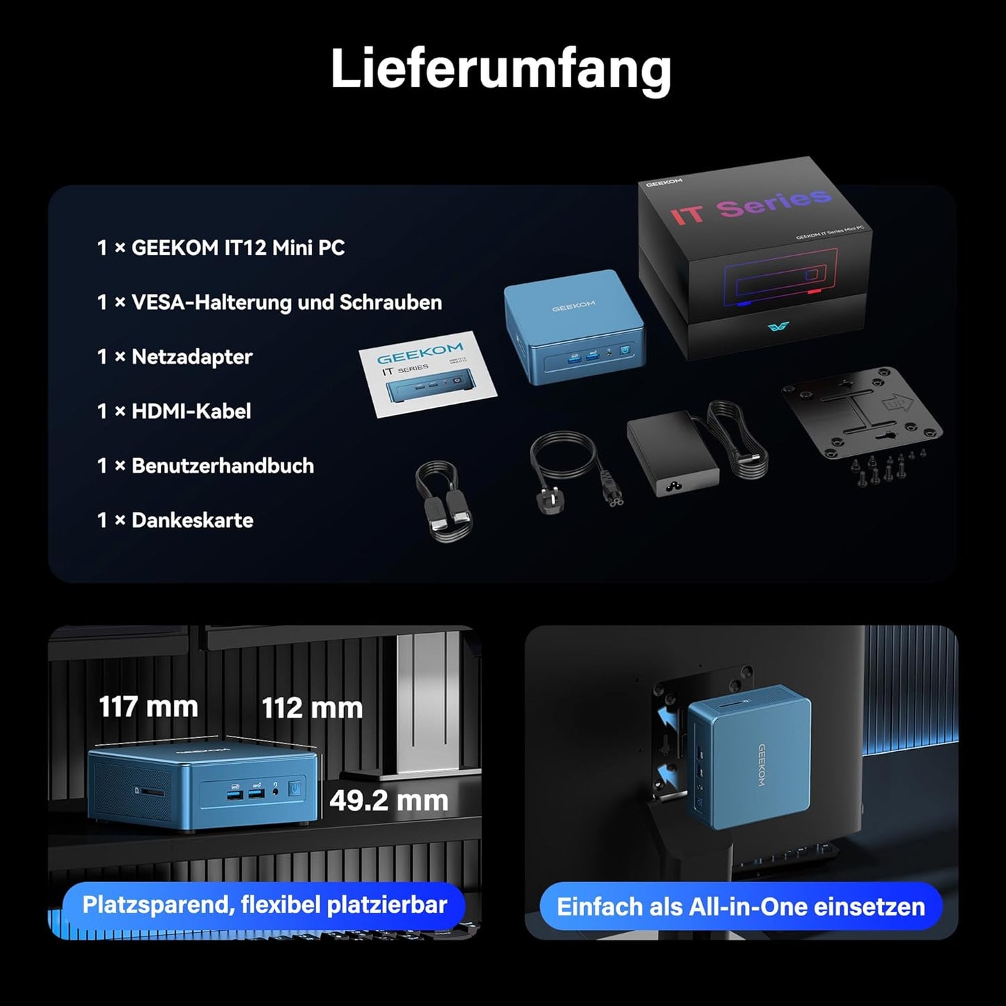 IT12 Mini PC mit Intel i5-12450H, IT12 i5-12450H(16+512)