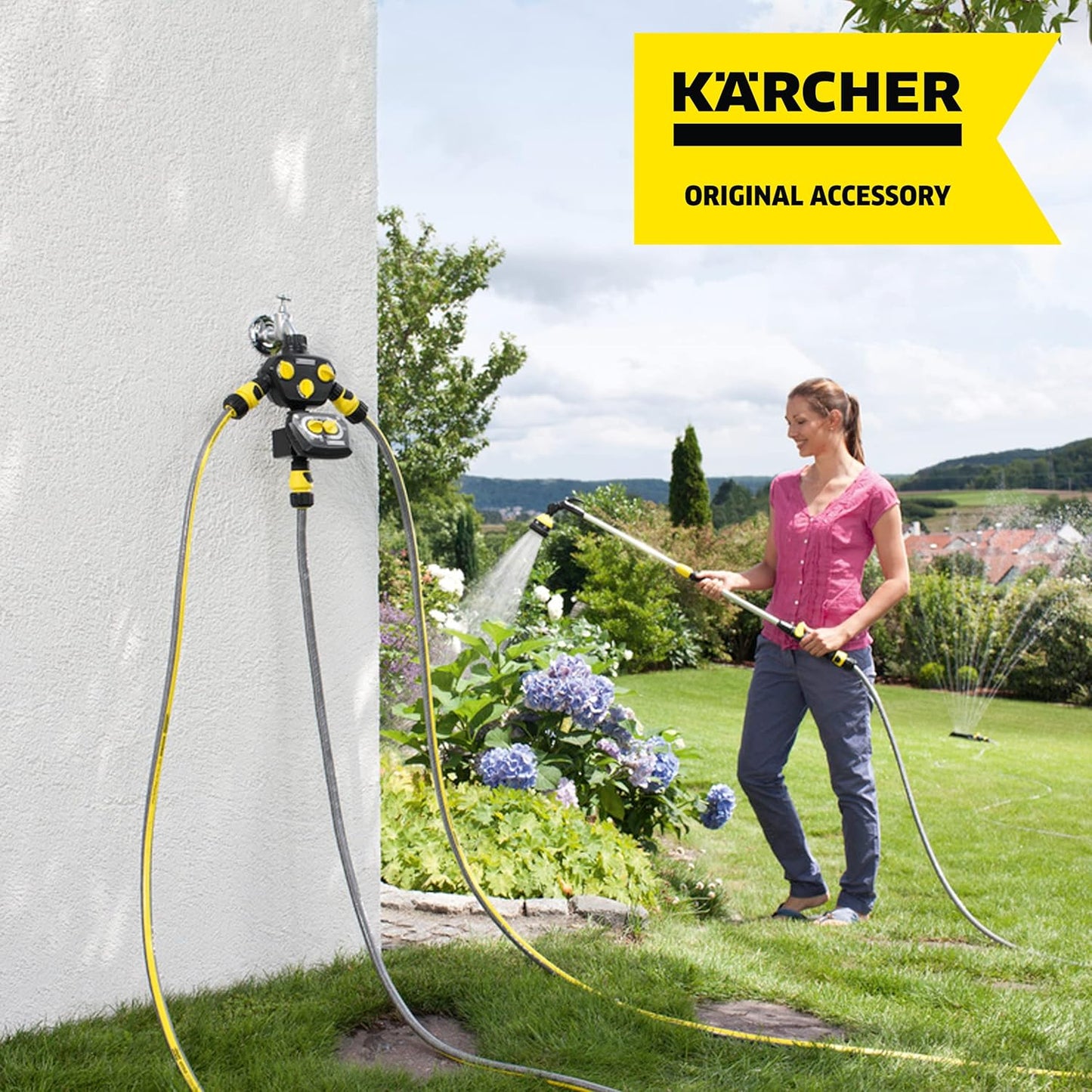 3-Wege Verteiler für Gartenschläuche, 3-Wege-Verteiler Single