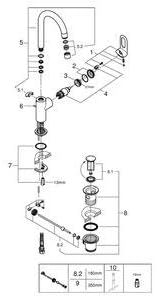 Einhand-Waschtischarmatur BAULOOP, Chrom L-Size