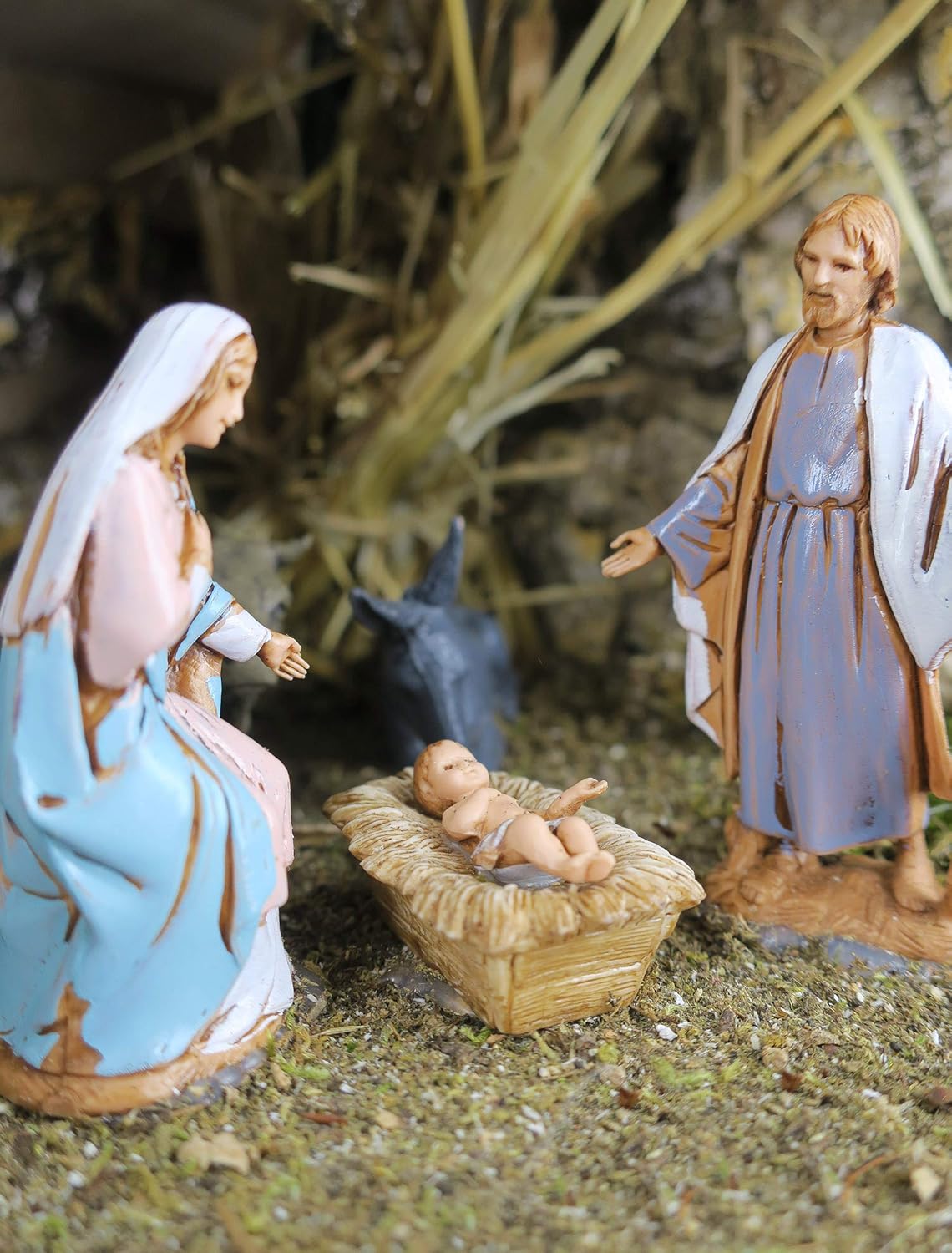 Krippendorf-Set mit Figuren und Lichtern