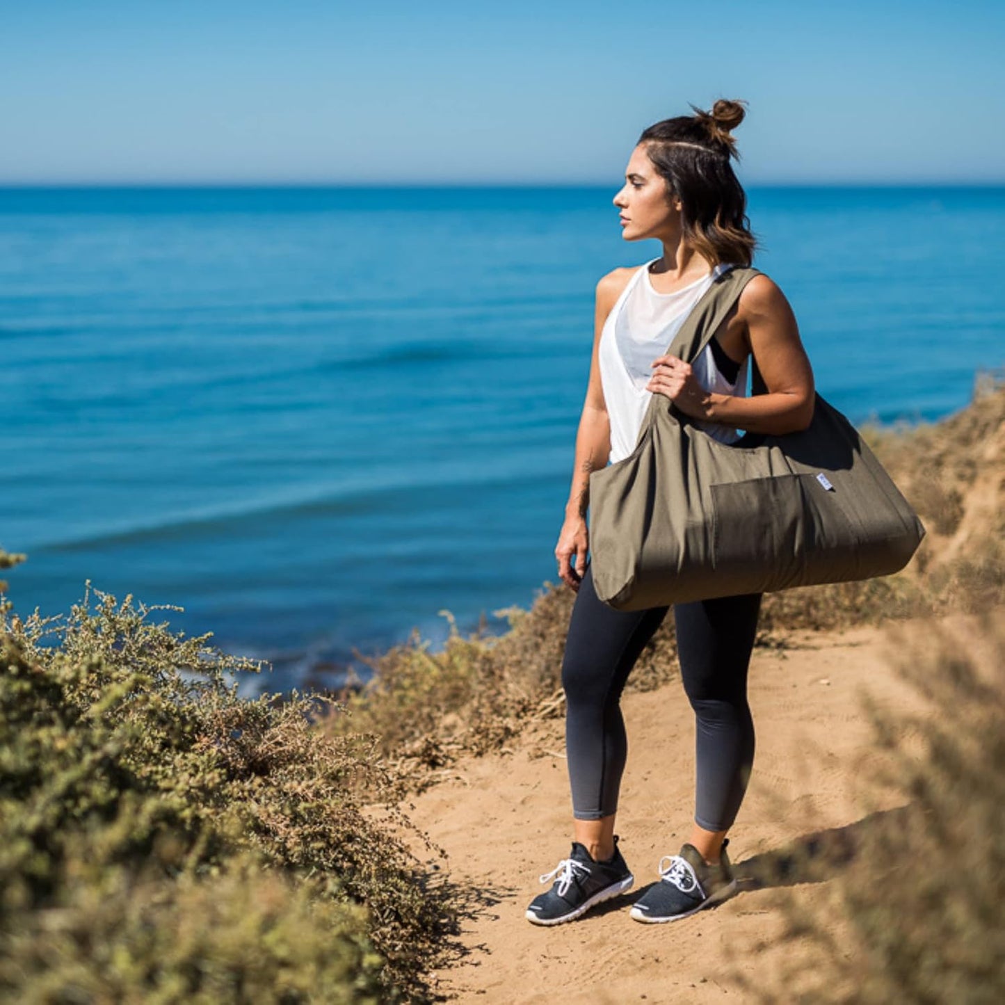 Yogatasche für Matte und Zubehör, Aschgrau