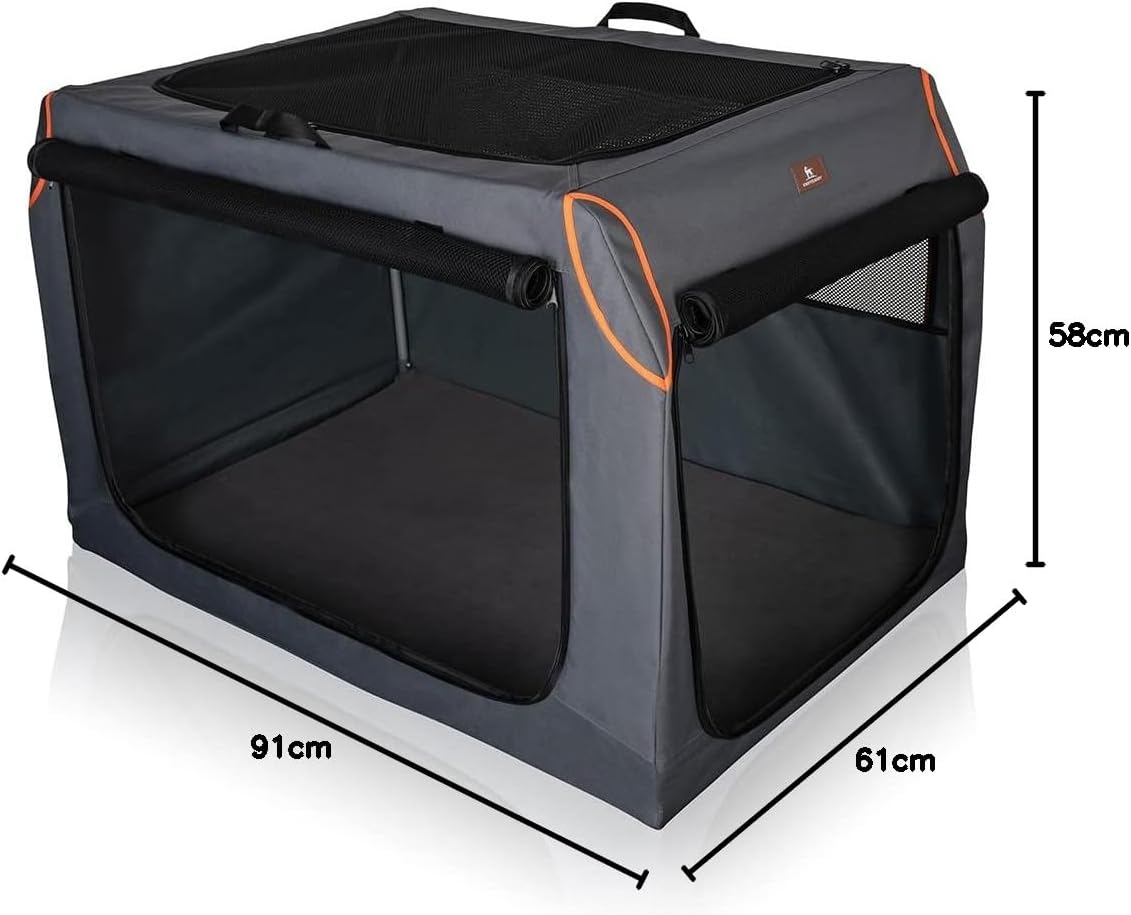 Faltbare Hundetransportbox, 91x61x58cm