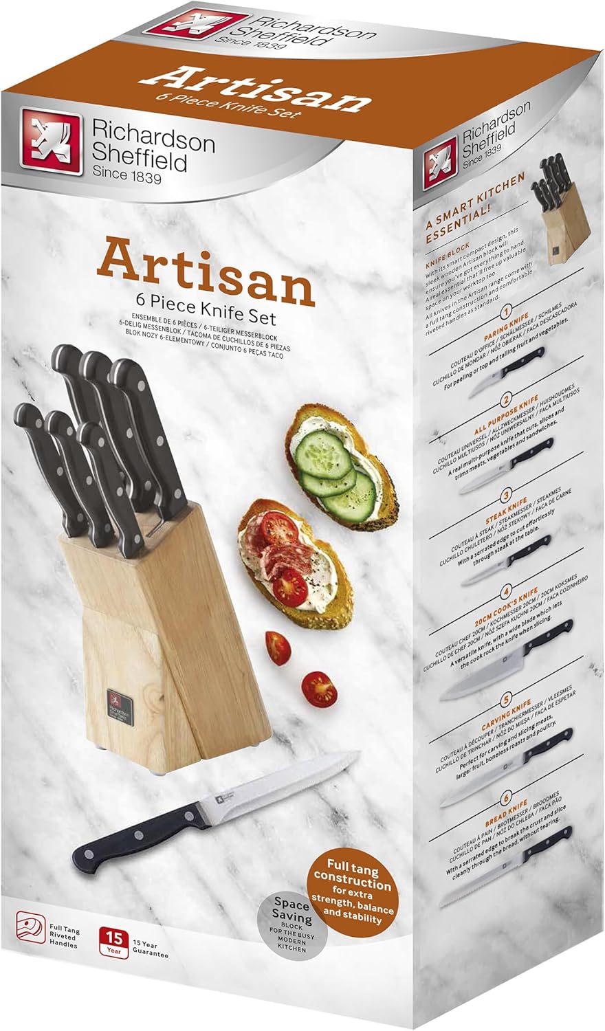 ARTISAN Messerblock 6-teilig, Messerblock 6-teilig
