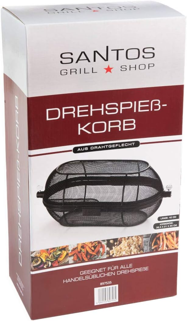 Drehspiess-Korb für Spiesse bis 11mm, Drehspiess Korb Stahl