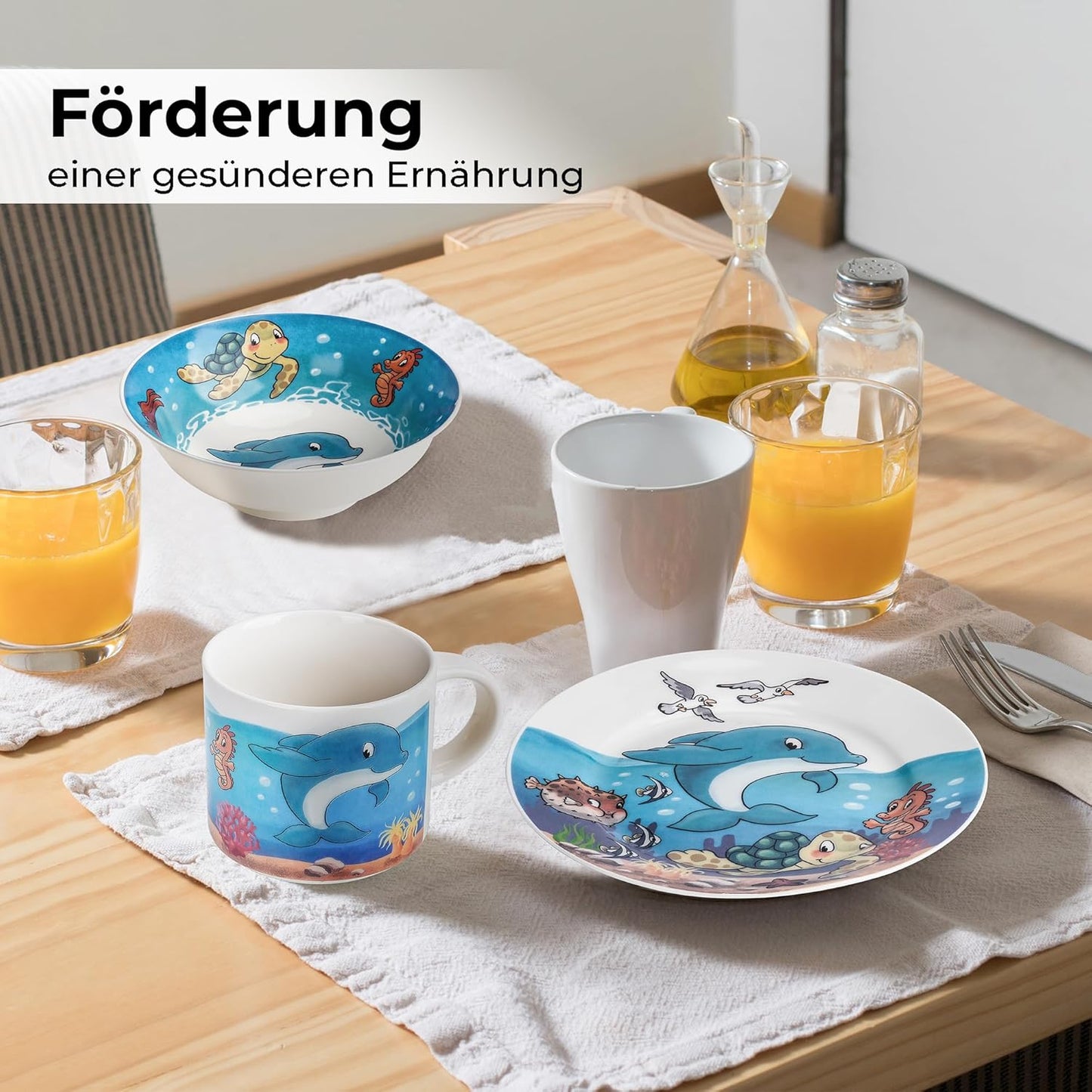 3-teiliges Kindergeschirr-Set "Ozean", Ozean