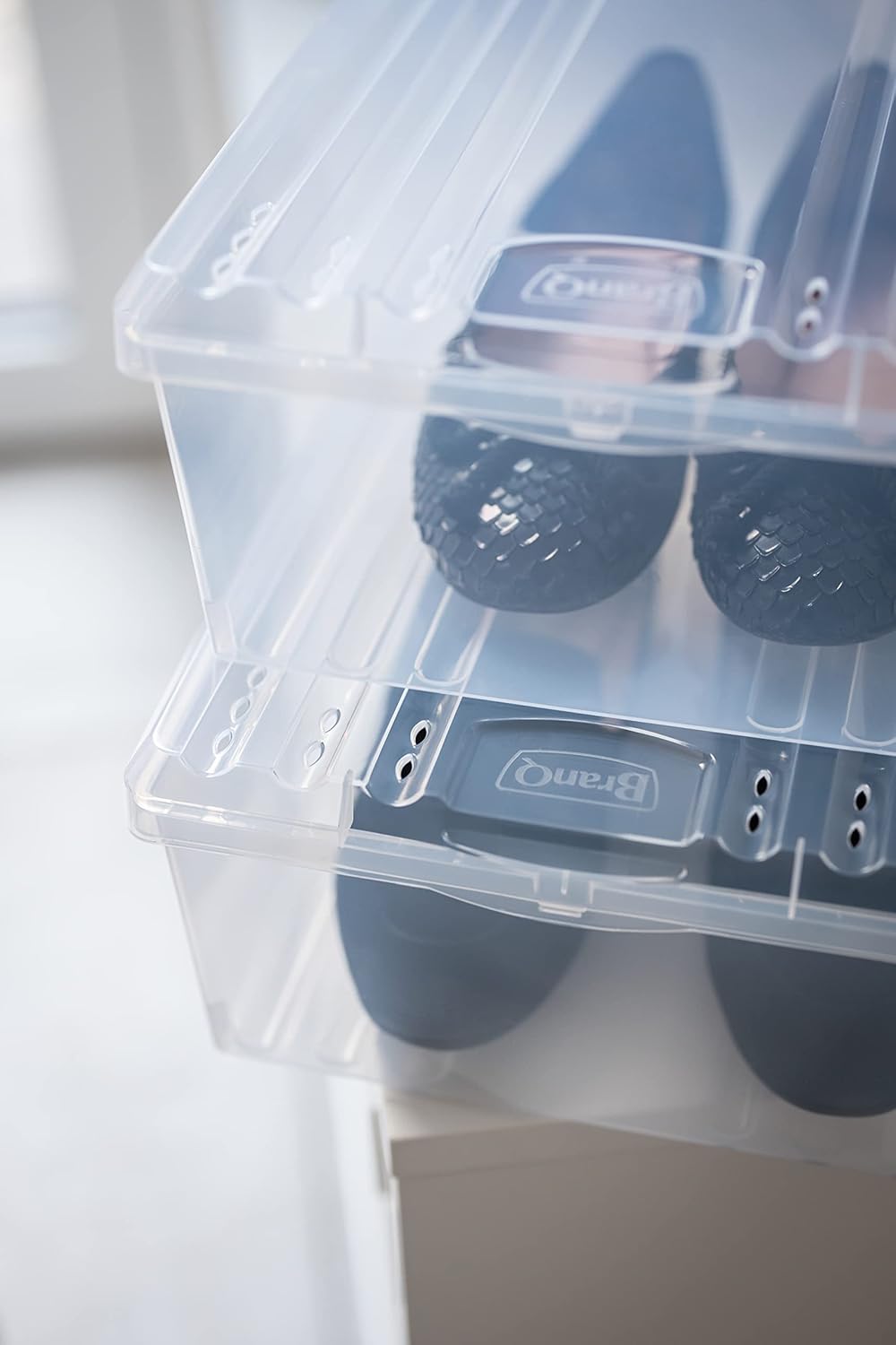 Schuhbox-Set mit Belüftung, Transparent