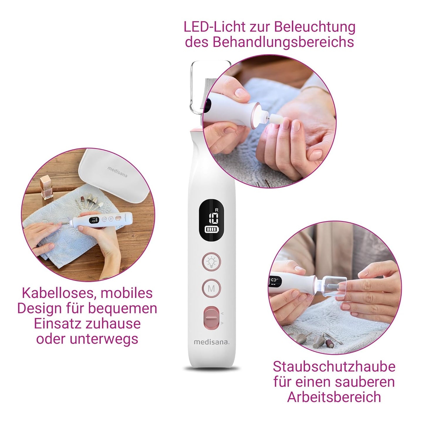 MP 940 Maniküre & Pediküre Set, 10 Aufsätze + 10 Geschwindigkeiten