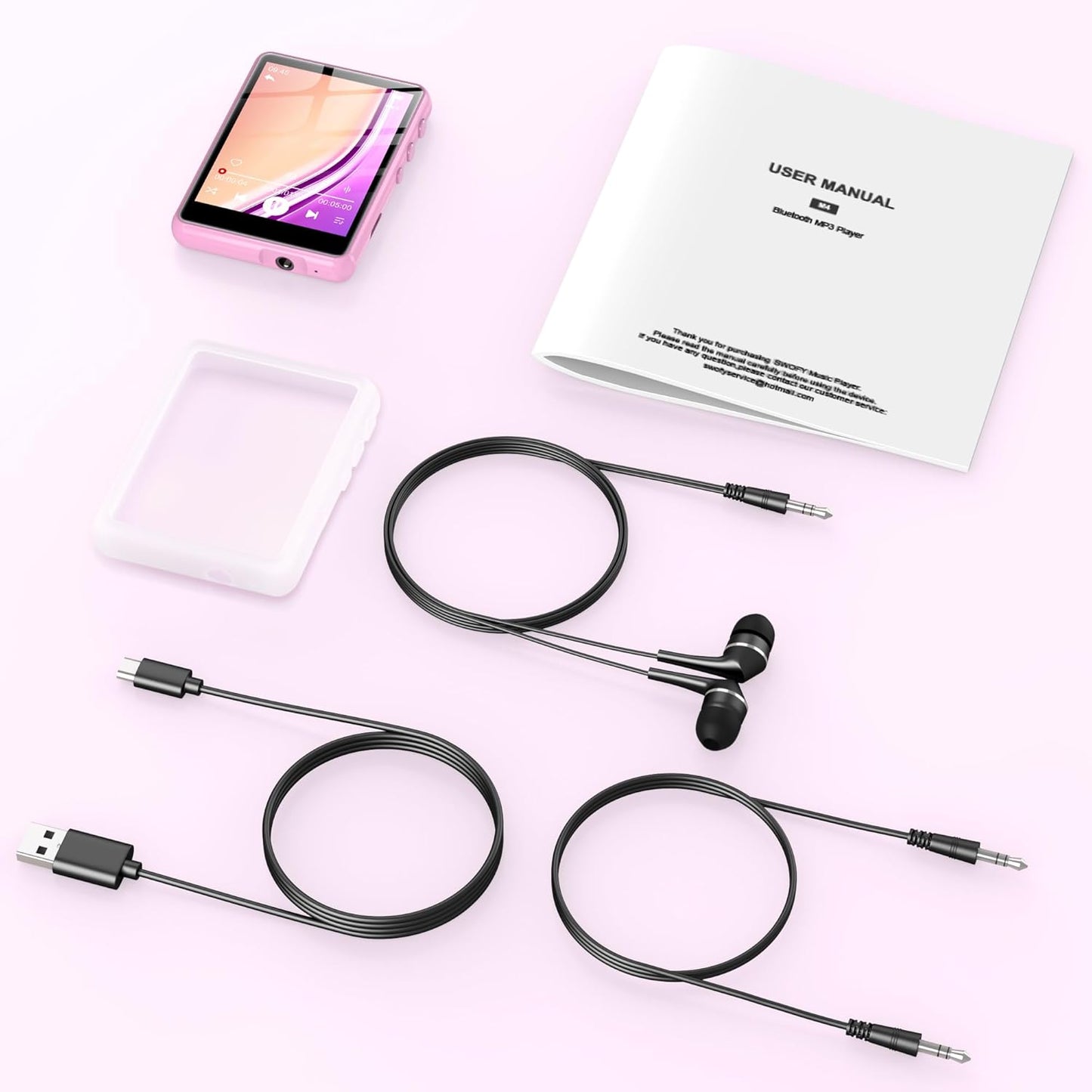MP3-Player mit Bluetooth 5.3 & HiFi-Klang, Rosa
