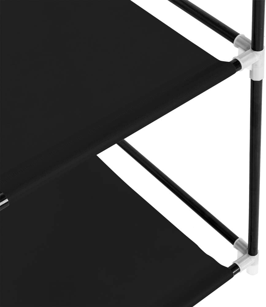 Stoff-Kleiderschrank, 110 x 45 x 175 cm Schwarz