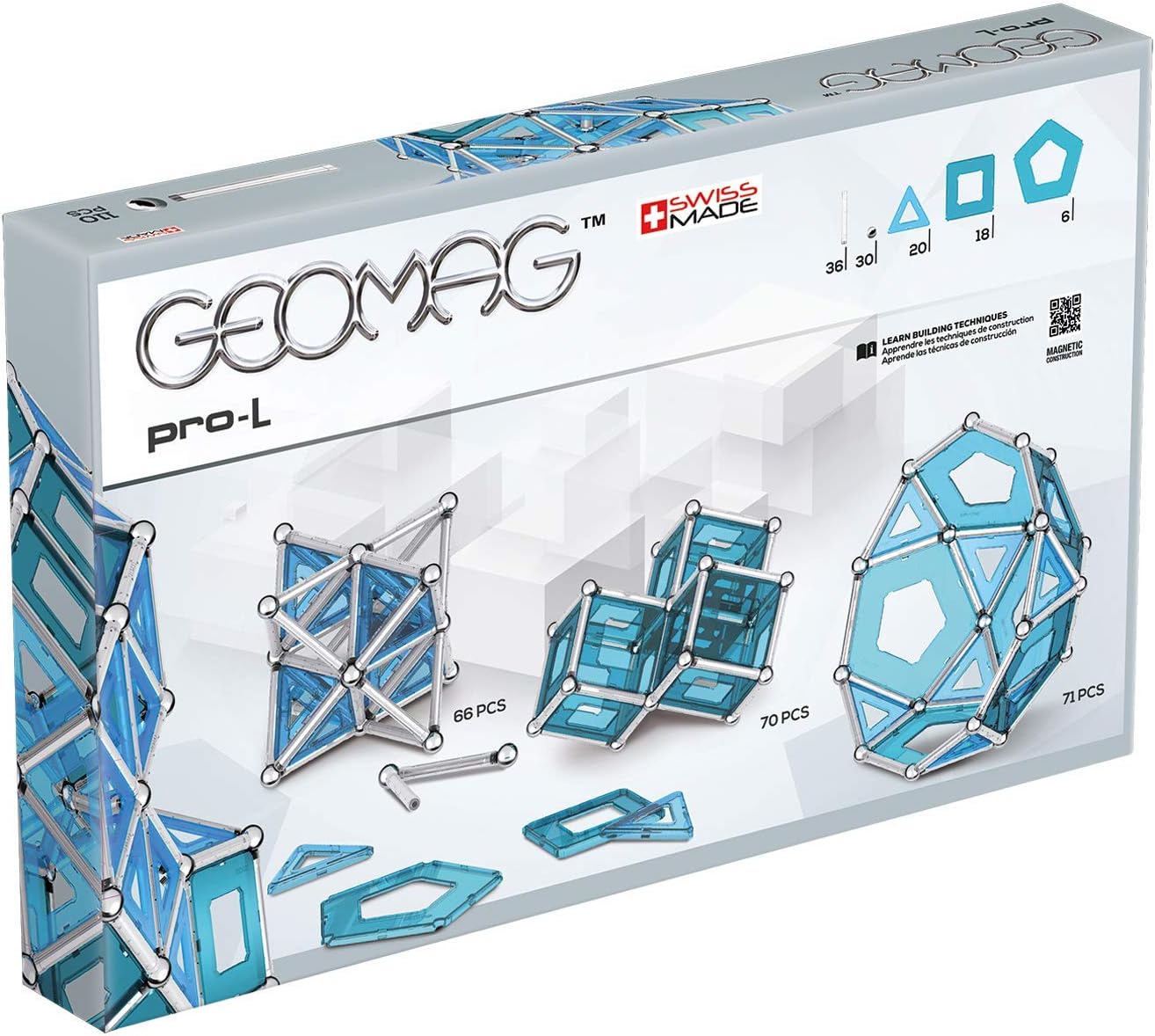 Magnetbaustein Set Pro-L, 110 Stück