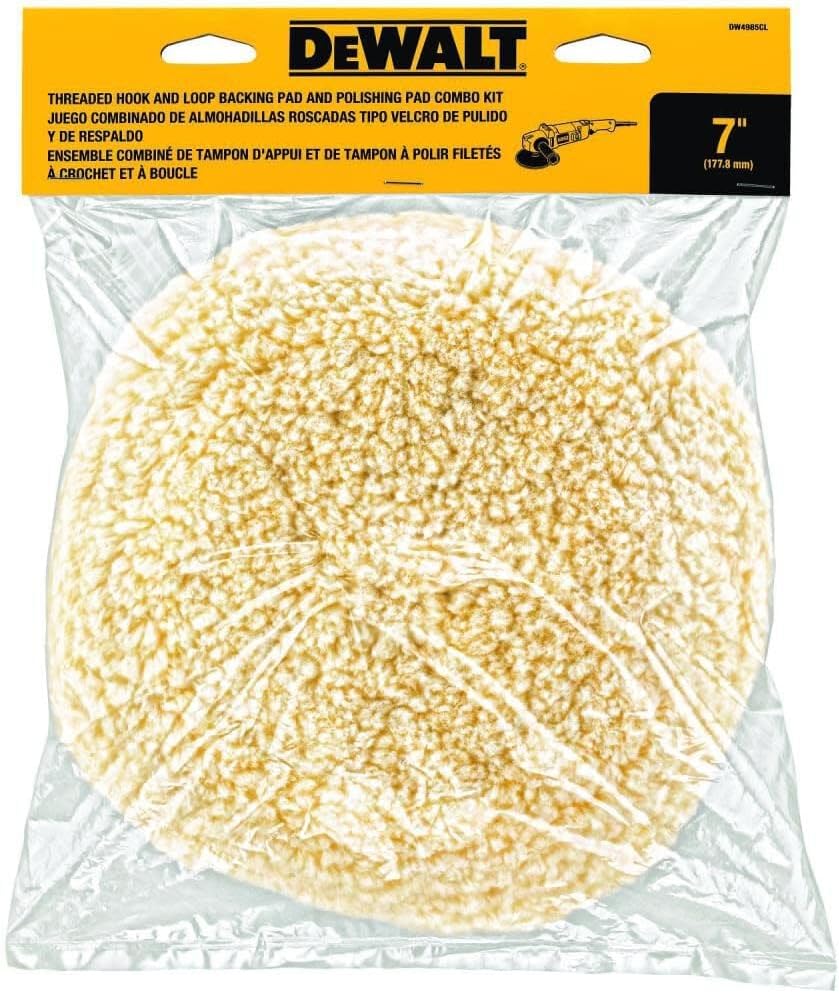 Woll-Polierpad und Stützpad 17,8 cm (DW4985CL), 1