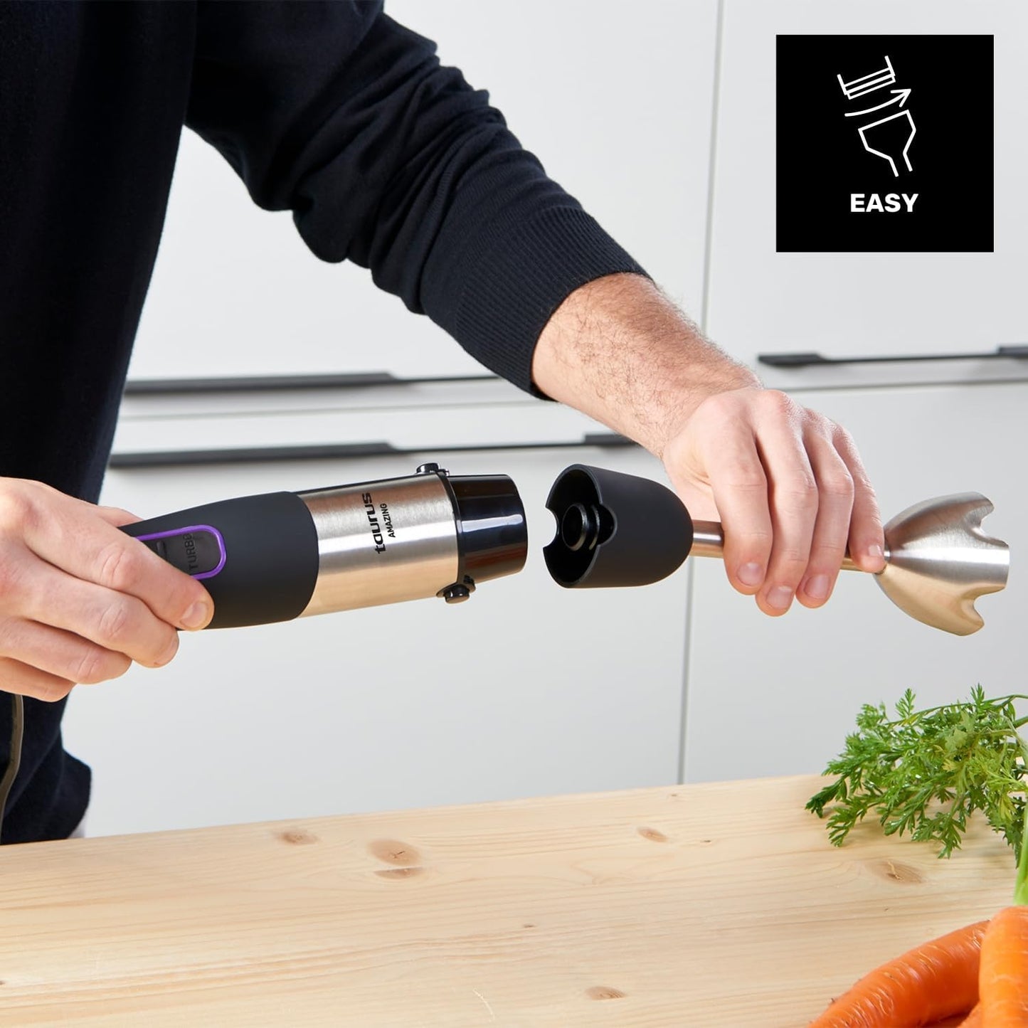 Stabmixer mit 20 Geschwindigkeitsstufen (1000W), 1000W|1 Zubehör