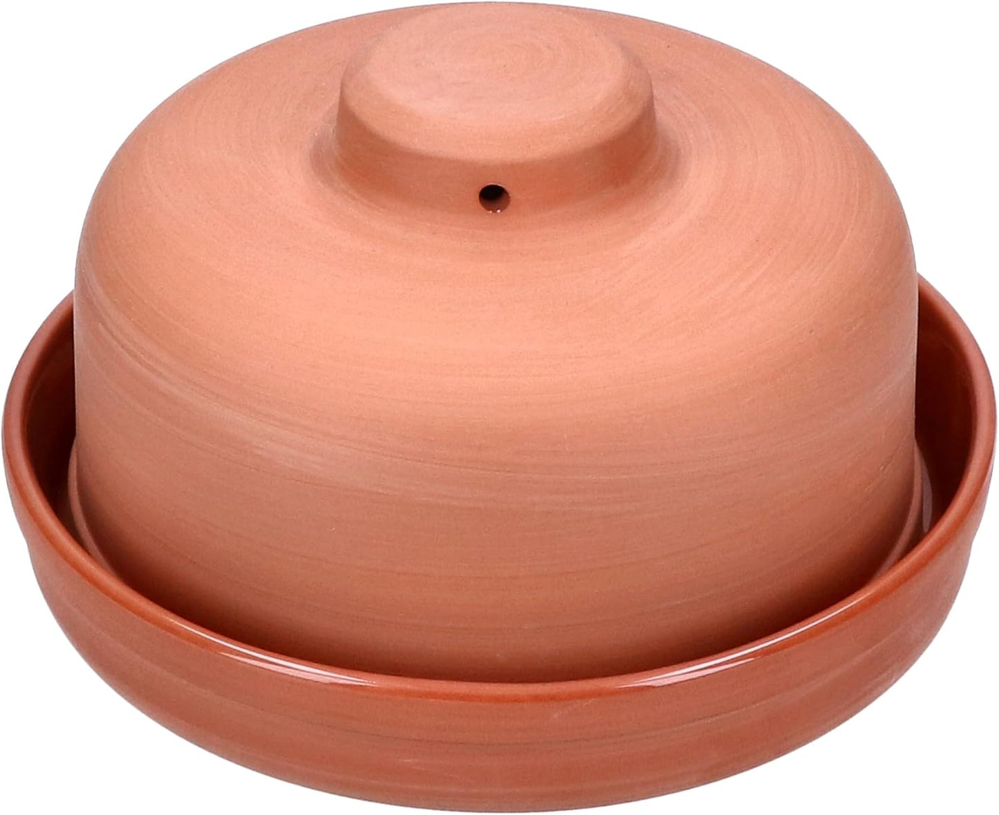 Terrakotta Butterdose mit Deckel (2-teilig)