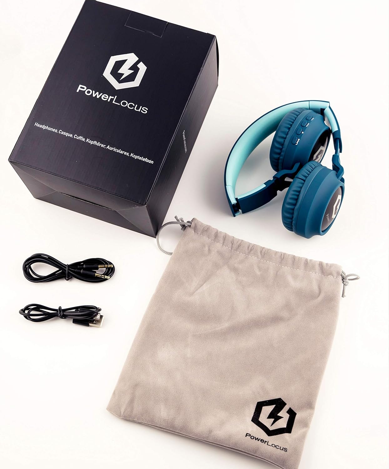 Kinderkopfhörer mit Bluetooth, Blau-N