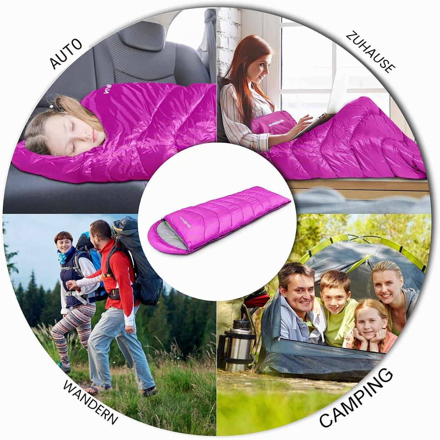 Outdoor Deckenschlafsack, Rose Pink