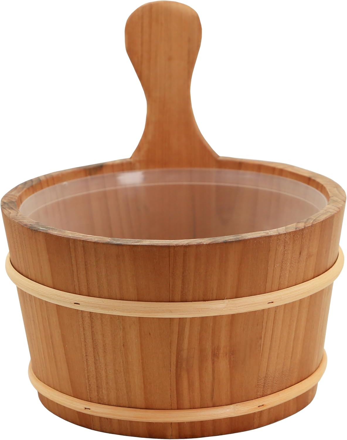 Saunakübel aus Thermo-Espe mit Kunststoffeinsatz, 4L Thermo-Espe