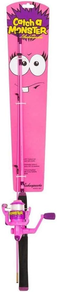 Kinder Spinnruten- und Rollen-Set, Pink