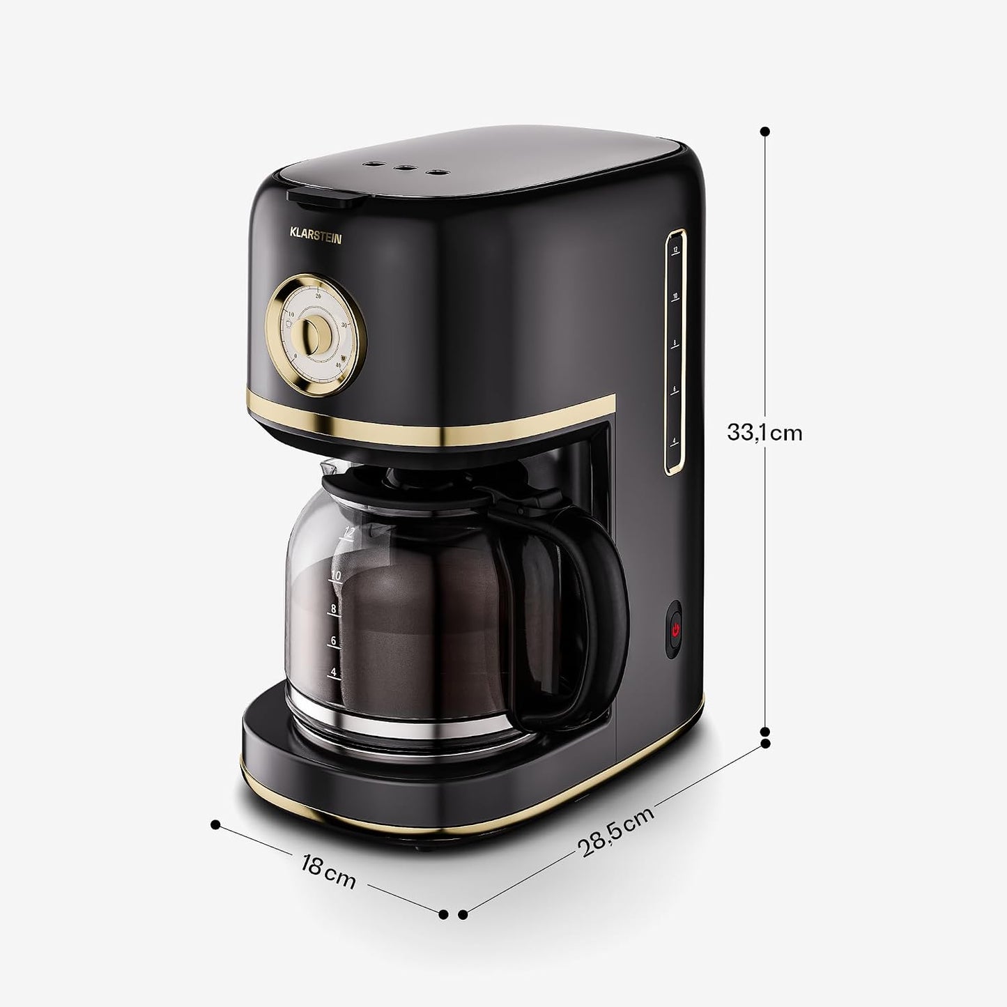 Victoria Filterkaffeemaschine (Retro-Design), Schwarz