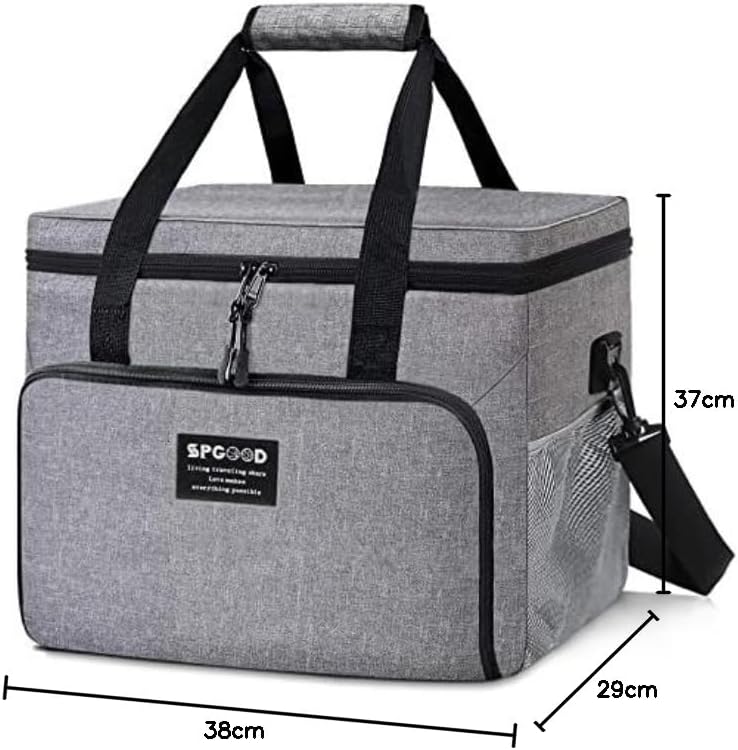 Faltbarer Thermo-Picknicktasche, Grau 30L