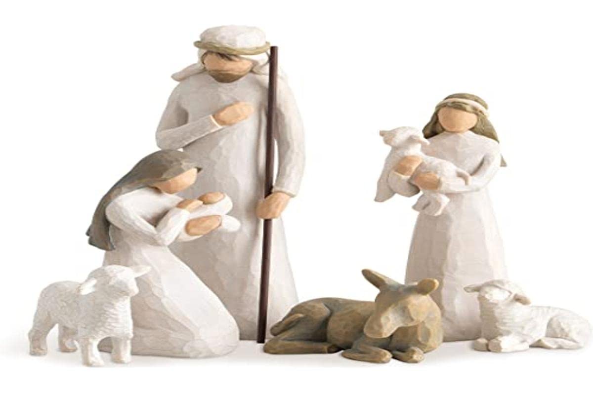 Enesco Krippenfiguren Dusty Rose 26005, Heilige Familie