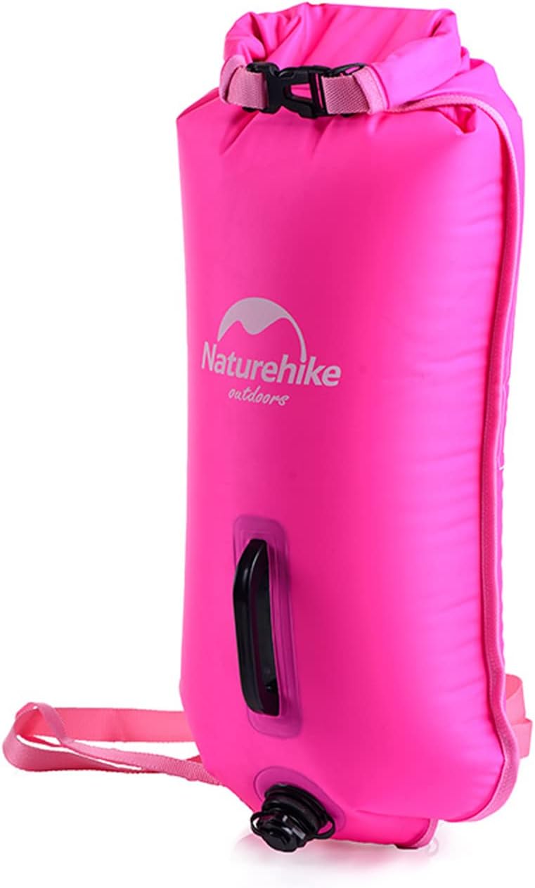 Aufblasbarer Trockensack mit Schwimmhilfe, 18L, Fluoreszierendes Magenta