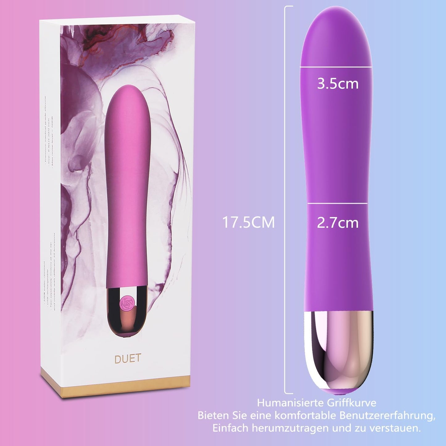 Silikon Vibrator mit Stossfunktion und 10 Modi, Lila