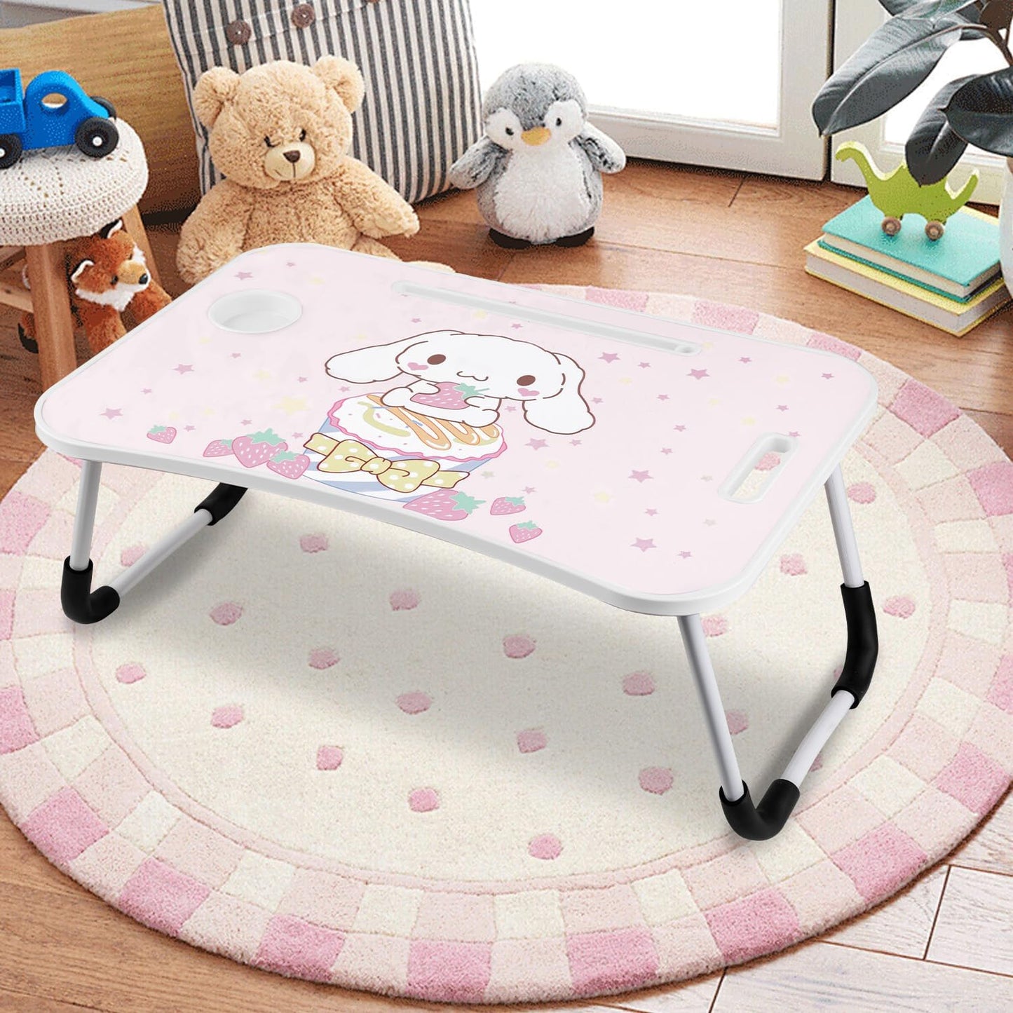 Laptop-Betttisch, Rosa Erdbeere
