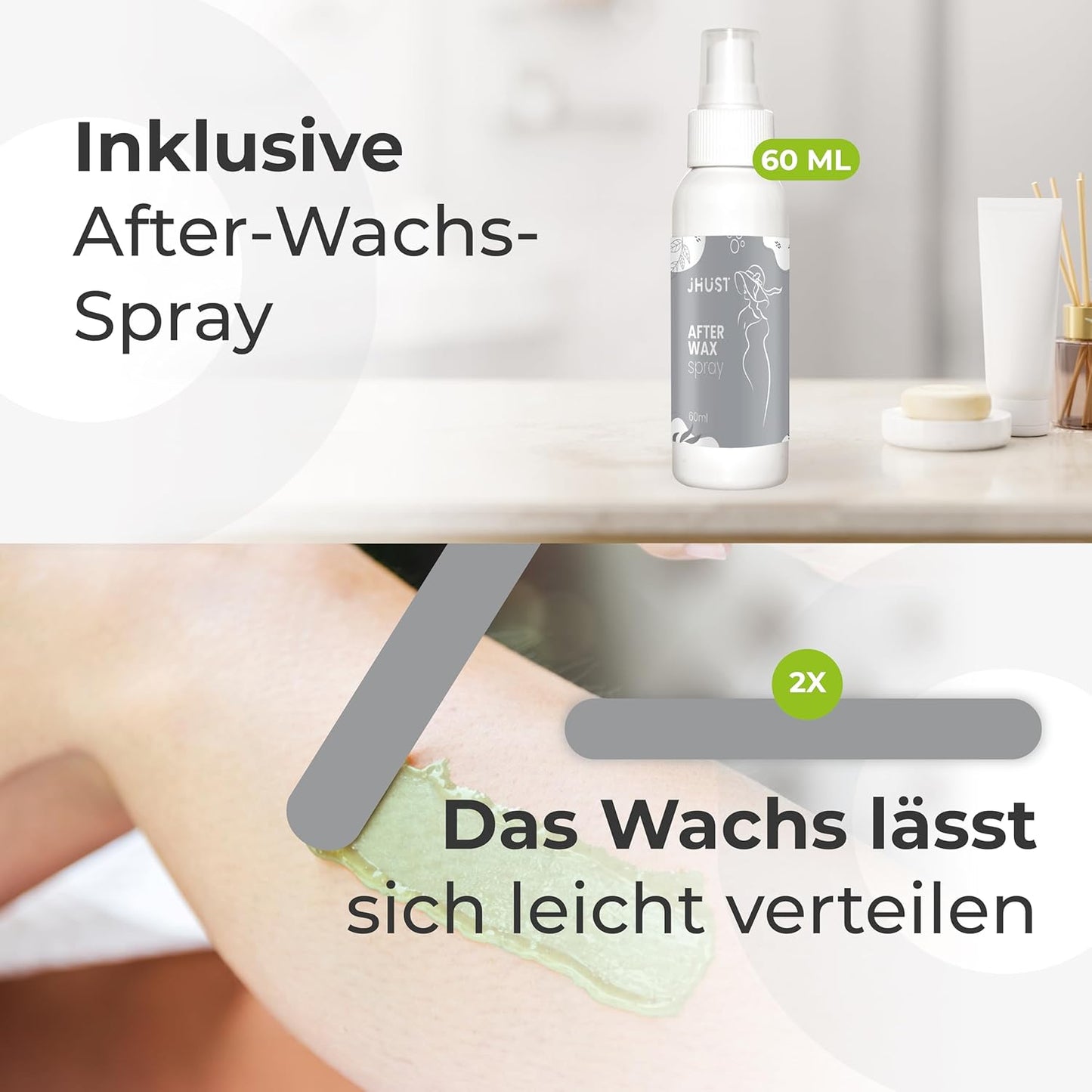 Wachswärmer mit Zubehör-Set, grau
