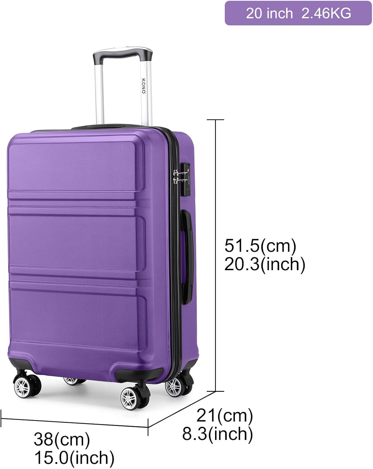 K1871L PE 20 Handgepäck-Trolley, Violett