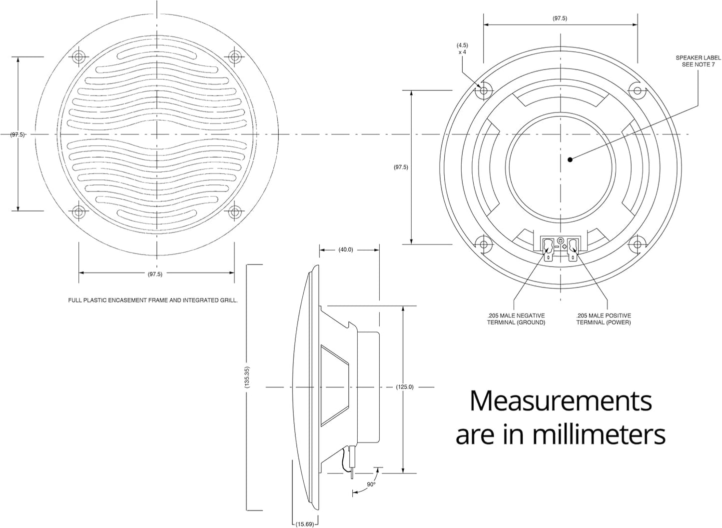 Wasserdichte Lautsprecher für Marine & Whirlpool, 2 Stück, weiß
