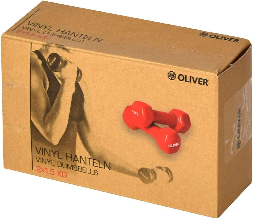 Kurzhantel-Set für Fitness, 1,5 kg (rosso) - 1,5 kg (rot) 3 paio