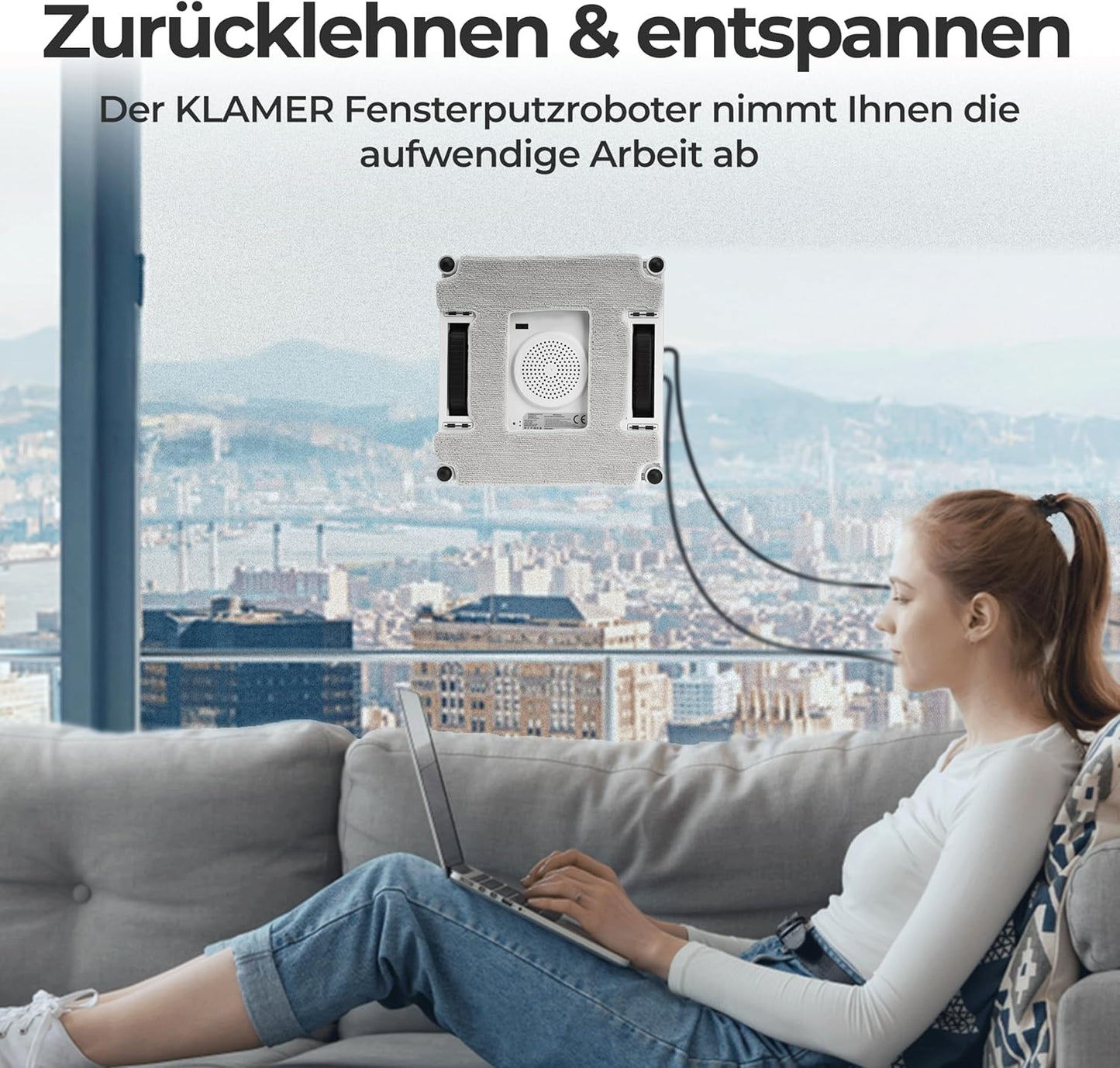Fensterputzroboter mit automatischer Kanten-Erkennung