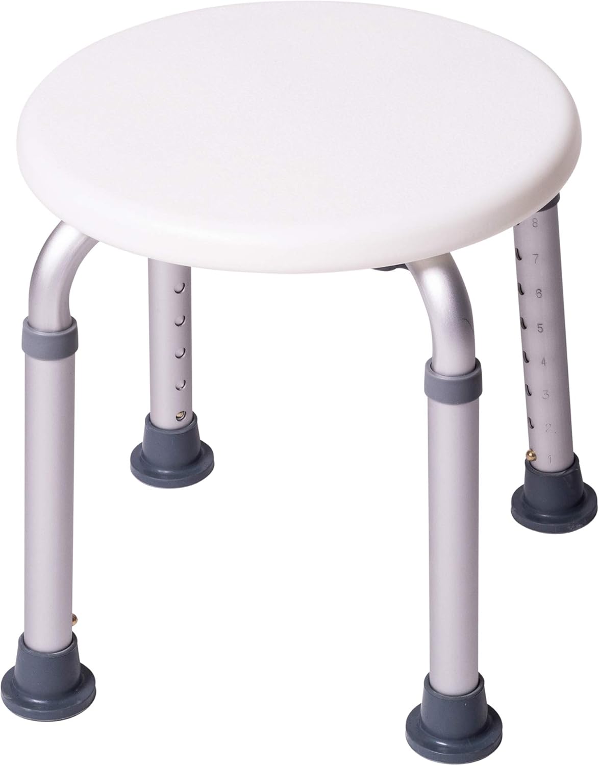 Badhocker bis 150 kg, Duschhocker rund weiß 150 kg