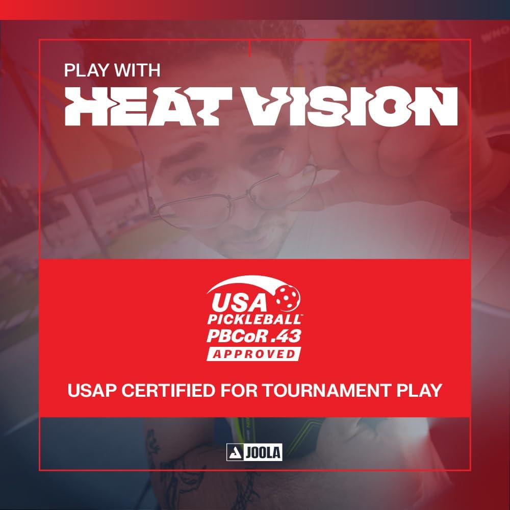 Pickleball Paddel USAP-genehmigt, Perseus Heat Vision - Blaze Red